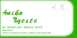 aniko nyeste business card